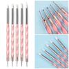 5Pcs/Set 2 Ways Nail Art Pen Point Flower Dotting Tool Durable Marbleizing Painting Pens
