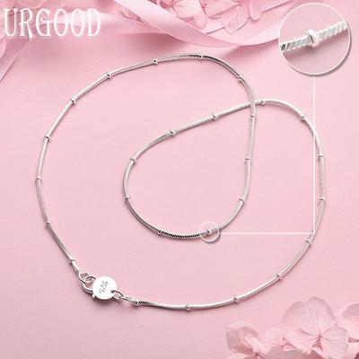 925 Sterling Silver Jewelry 18-24 Inch Snake Chain Fashion Necklace