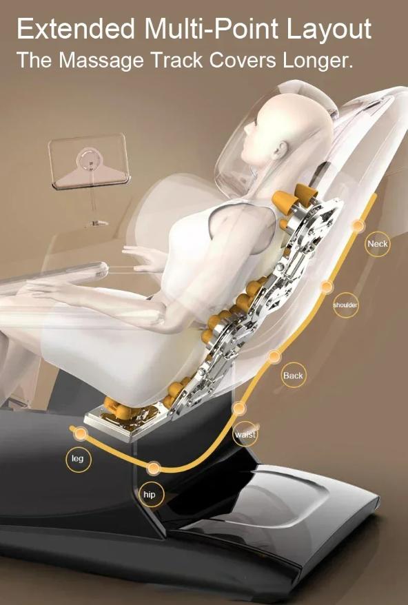 3 Years Warranty 4D 8 Presumed Point Massage Track Massage Chair Zero Gravity Massage Armchair Full Body Airbag Massage Sofa Touchscreen Office