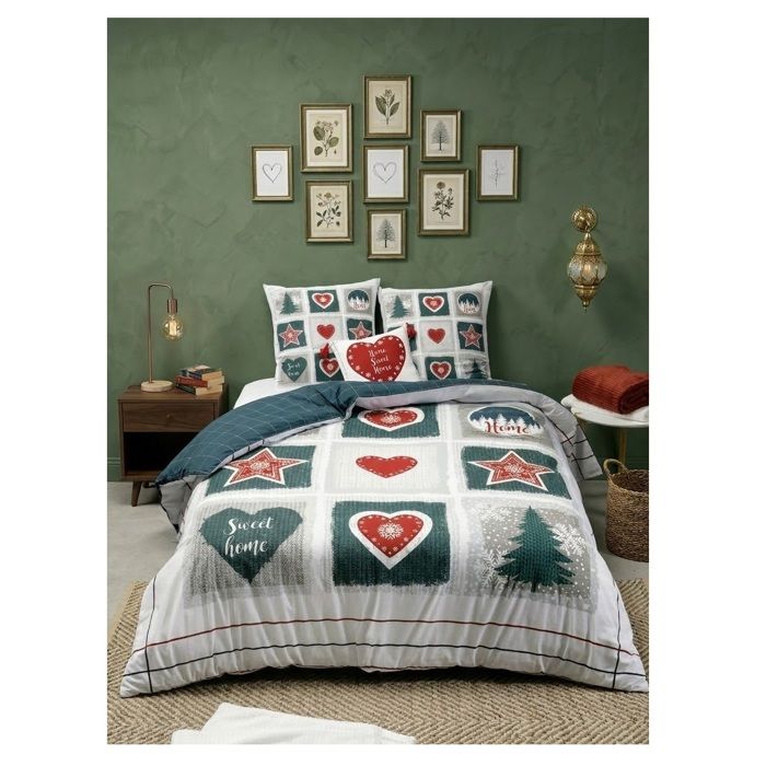 Parure de lit 240 x 260 cm Sweet home blanc