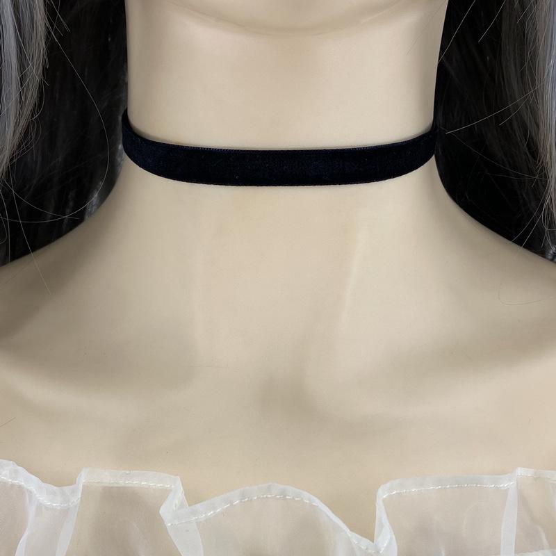 Europejski i Amerykański Gotycki Aksamitny Naszyjnik Choker dla Kobiet