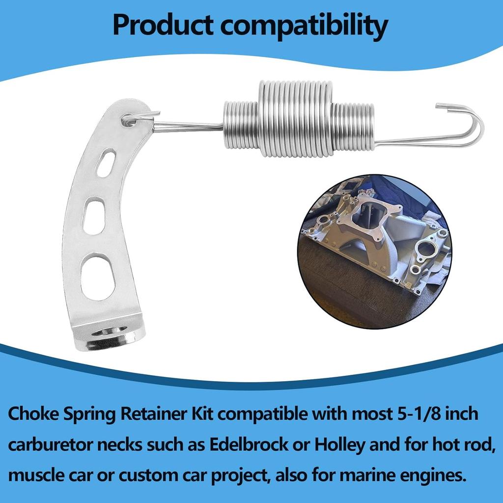 Carburetor Return Spring and Bracket Kit,Compatible with Most 5-1/8 Carburetor Necks, Includes 4708 Throttle Return Spring Bracket, 59206 Throttle