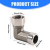 2 Pieces Stainless Steel 1/2Inch 90 Degree Pipe Elbow With Male and Female Thread for Garden and Kitchen Supplies Hoses