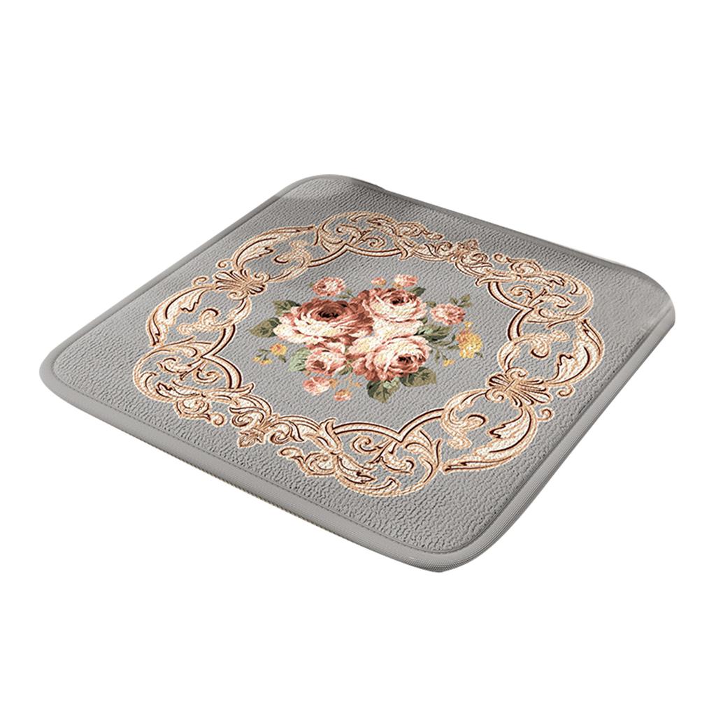 Breathable Memory Foam Chair Cushions Non Slip Flower Pattern Square Seat Pads for Comfort and Softness