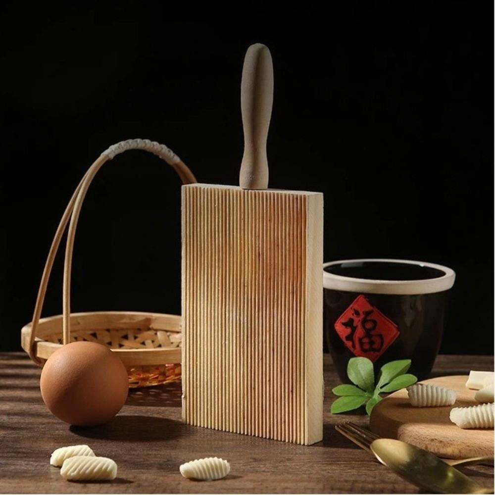 Practical Wooden Wooden Noodles Board Macaroni Making Baking Tools Gnocchi Roller Handmade Pasta Paddle Board