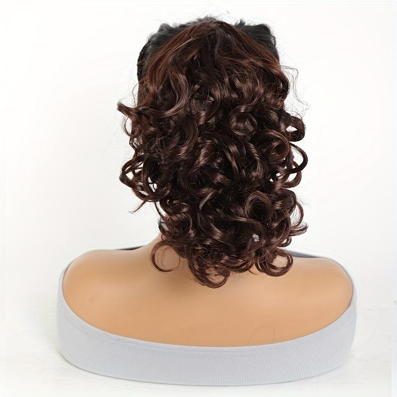 Big Wave Drawstring Ponytail Hairpiece Synthetic Hair 10-Strand Braided Design for More Volume, High Elasticity Band for Easy Wear, No Tangles,