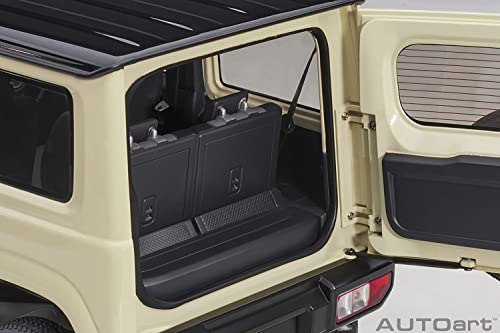 AUTOart 1/18 Scale Suzuki Jimny (JB64) Ivory Metallic with Black Roof, Finished Model, 78500