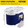 VEVOR Pottery Wheel 27.9 cm 0-300 RPM Ceramic Wheel, 350W Adjustable Speed Forming Machine with Sculpting Tools and Apron