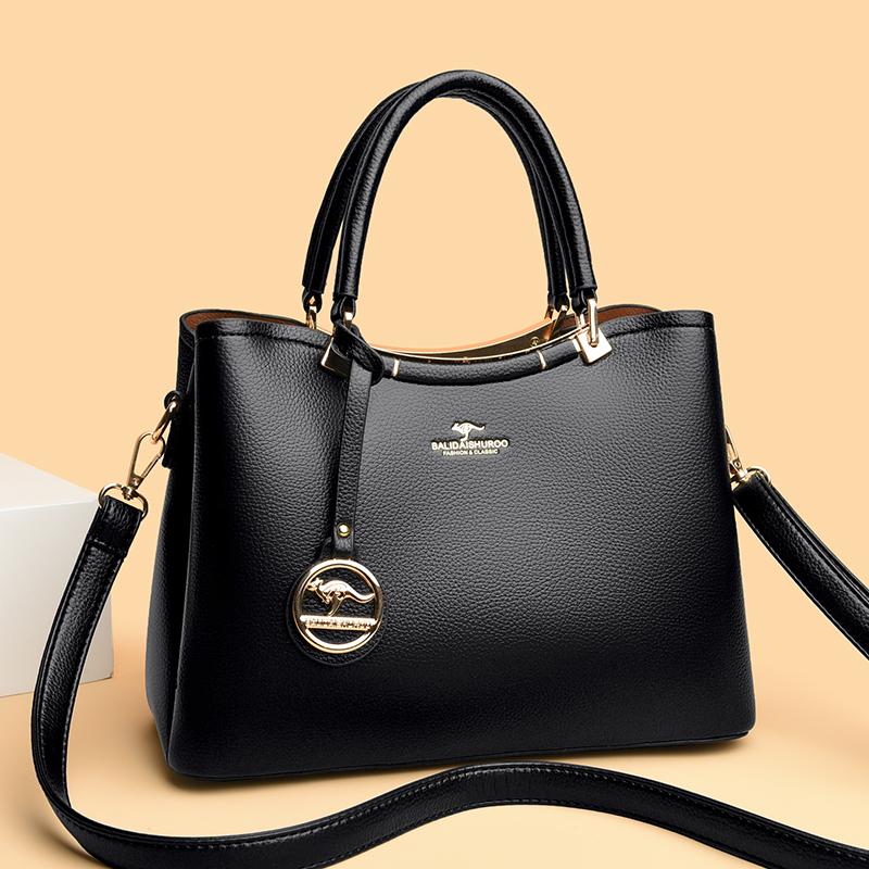 Large Capacity Women's Handbag with Soft PU Leather Material Fashionable Shoulder Bag, Solid Color Crossbody Bag Suitable for Travel and Shopping