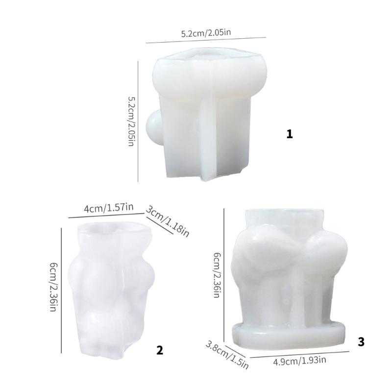 Nonstick Silicone Bear Mold for Crafting 3D Aromatherapies Candle Home Decoration Mould Unique Gift Making Mold