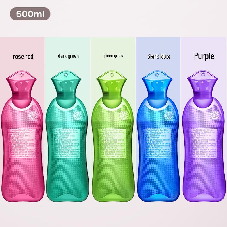 Große Heißwasserflasche für Bauch, Nacken und Rücken – Langes Streifendesign für die Wärmetherapie