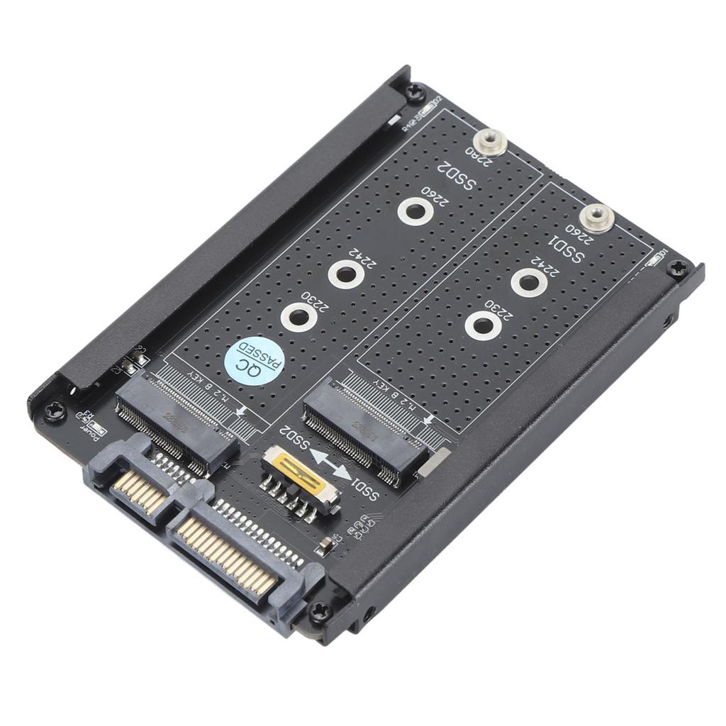 Dual NGFF BM Key M.2 SSD-Karte 6Gbps SATA III-Schnittstelle 2,5-Zoll-SATA-Combo-HDD-Laufwerkgehäuse