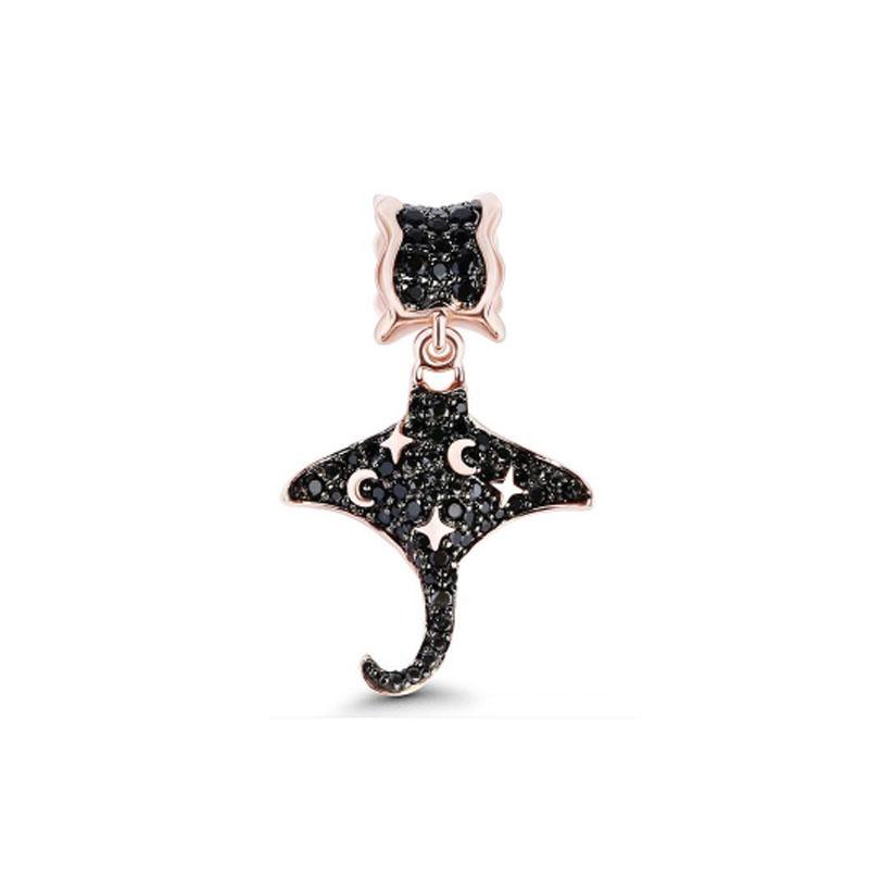 Miedziana dynia Duch Halloween Kapelusz Oczy Motyl Koralik Pasuje do Kobiecej Oryginalnej Bransoletki Biżuteria Na Prezent Bożonarodzeniowy