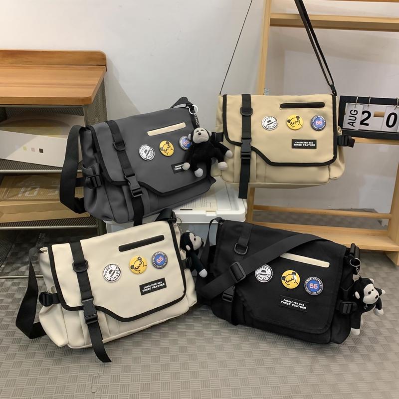 Men's Shoulder Bag Campus Student Classes Bag Women Large Capacity Crossbody Bag