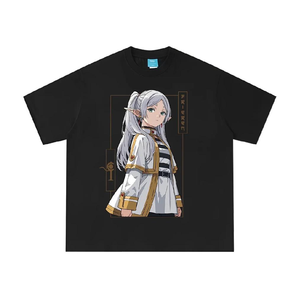 

Anime Frieren_ Beyond Journey s End T Shirt Frieren Graphic T-shirt Men Women Summer Short Sleeve Cotton T-shirts Streetwear XXXXXL чорний
