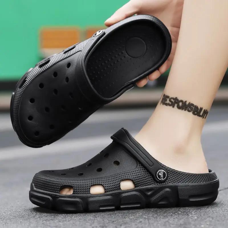 Fashion Platform Male Slipper Hole Beach Elegant Comfortable Eva Slides Clappers 2025 Mascullino Pvc Y2k Designer Luxury Fun Men's Shoe