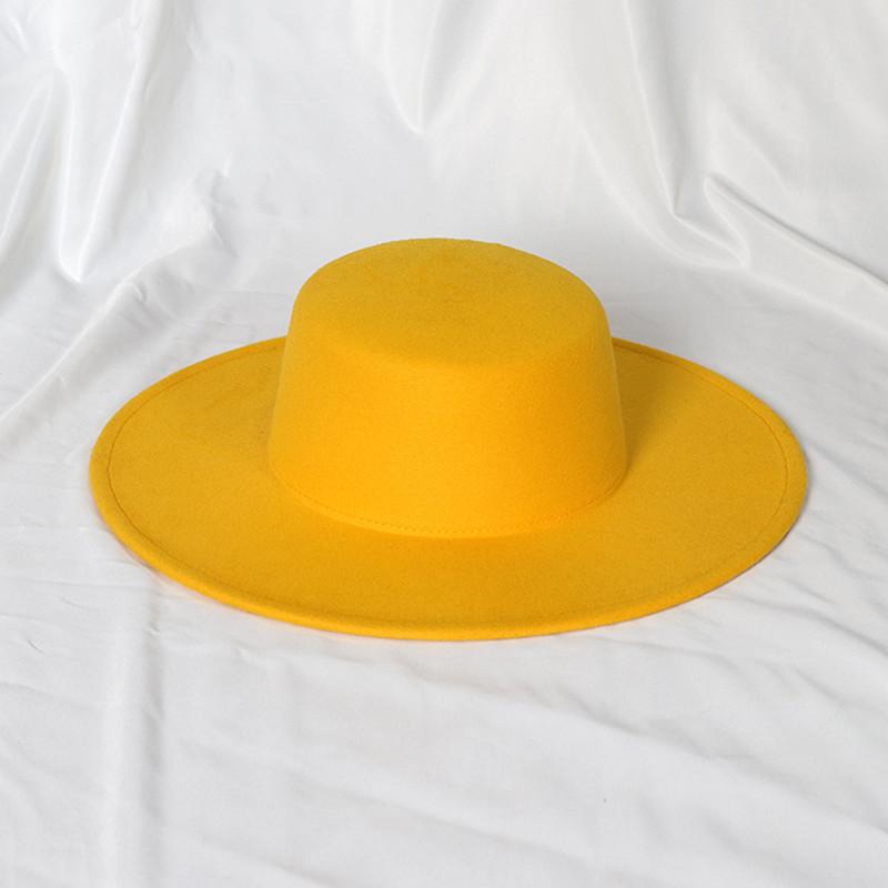 Flat Top French Fedora Classic Men's and Women's Jazz Hat Panama Hat Church Hat Chapeau Femme Hats for Woman