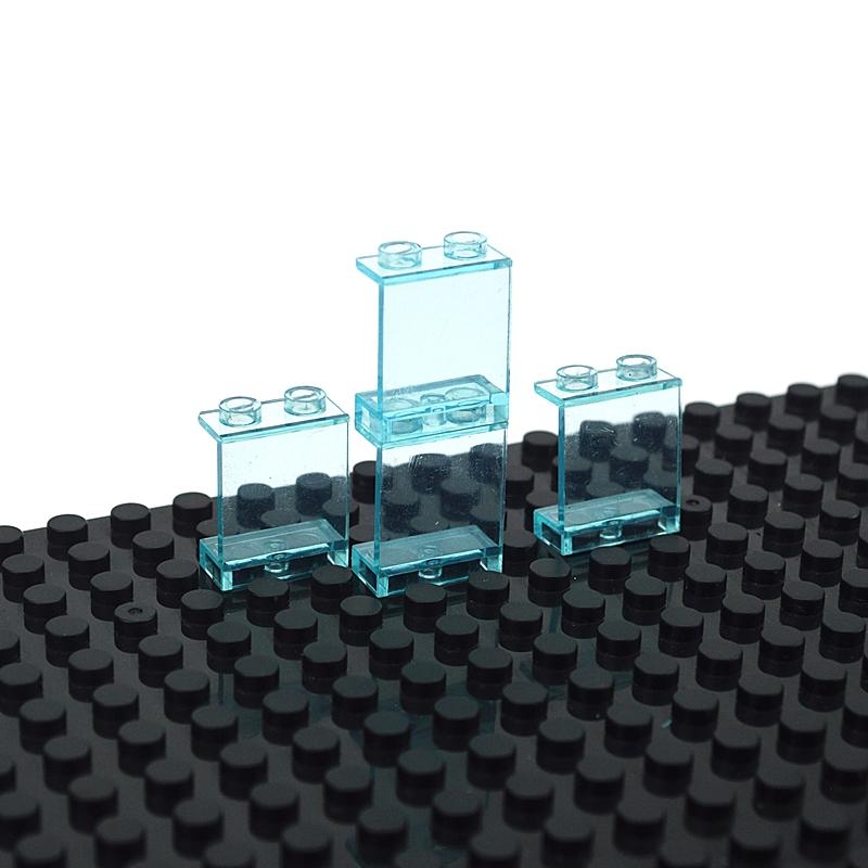 4215 87543 Transparent Panel Glass House MOC City Bricks Parts 1x2 1x4 Window Frame Building Blocks Construction Compatible Toy