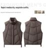 Trendy 2025 Stand-Up Collar Men's Thickened Down Vest - Casual Winter Puffer Outerwear with High-End Style