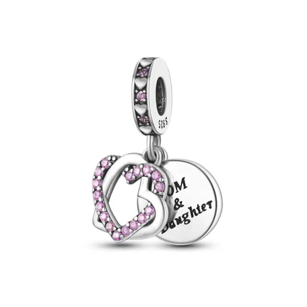 Pink 925 Sterling Silver Ladybug Lotus Perfume Bottle Charms Pendant for Bracelet DIY Women Jewelry