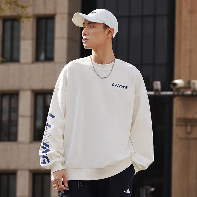 Li Ning Sports Lifestyle Collection Sports Fashion Collection Sweatshirt Unisex White AWDT607-7