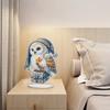 DIY Diamond Painting Ornament  Round+Special Shape Acrylic Table Top Winter Owl Ornaments Kit For Room Office Desktop Decor
