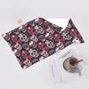 Motif Calavera Rouge Serviette Visage Douce Séchage Rapide Piscine Bain Serviettes Coton Absorbantes