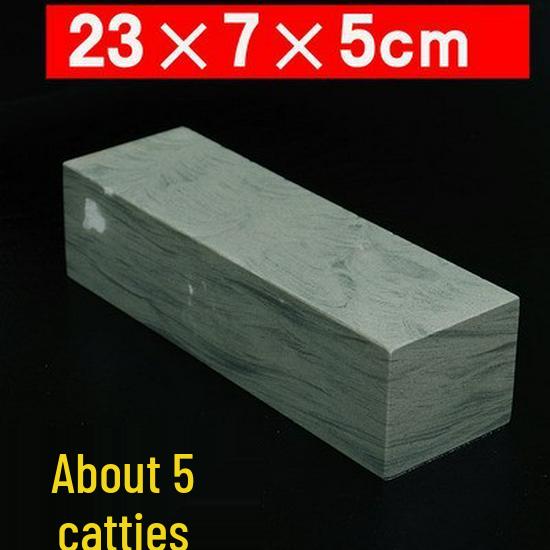 Extra Großes Küchenmesser Schärfset: Traditioneller Ölstein & Grober Schleifstein mit Schlamm