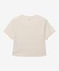 BASIC HOUSE Women'S Round Crop Short Sleeve T-Shirt Cream Lats0202