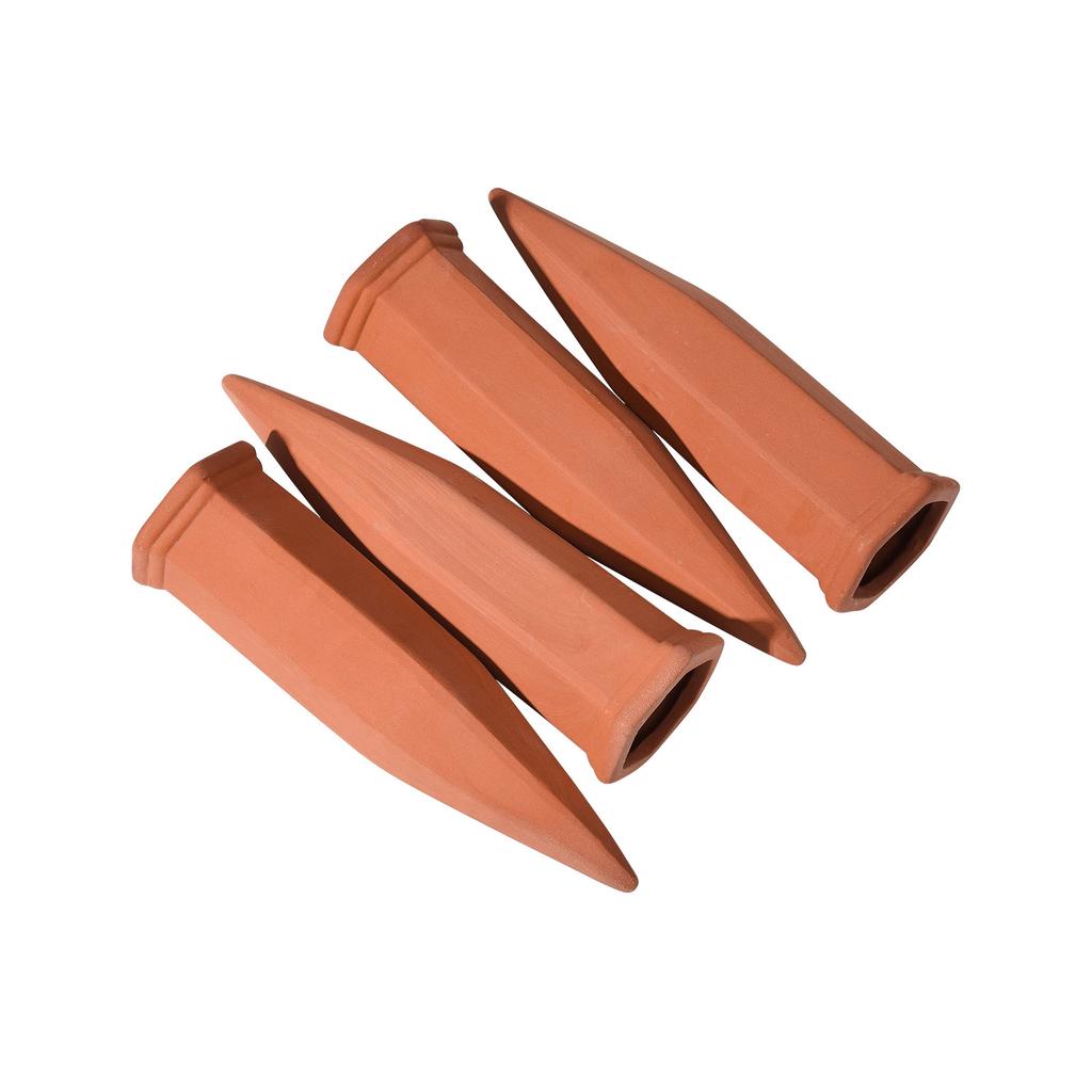 4pcs Terracotta Watering Spikes Automatic Self Watering Stakes Plant Watering Devices for Wine Bottles Recycled Bottles