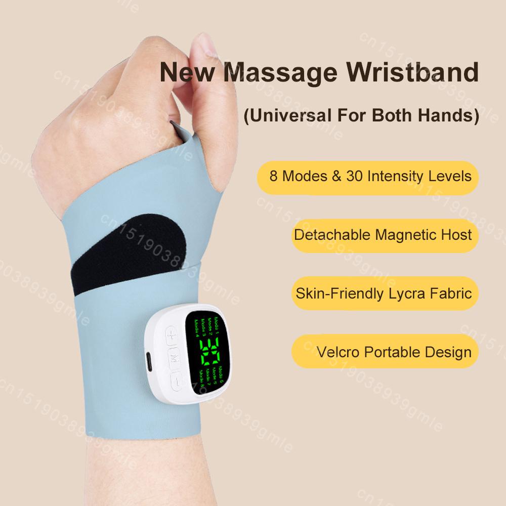 EMS Wrist Massager Home Hand Training Massager Portable Heating Massage Wristband Vibration Wrist Support Strap Relieve Fatigue