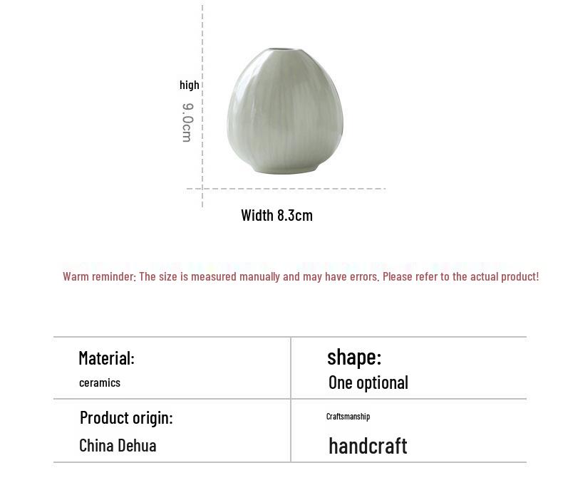 Chinese Retro Ceramic Small Vase - Stylish Decorative Vase for Dry or Hydroponic Flowers