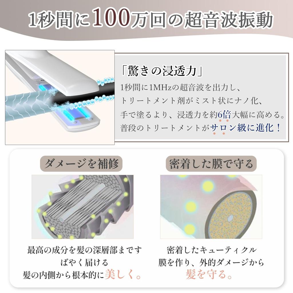 Kiboer Ultrasonic Treatment Iron Treatment Iron Shiny Hair Ultrasonic Treatment Treatment Penetration Promotion Curling Iron Hair Damage Repair Hair