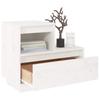 Nightstands 2 pcs White 60x34x51 cm Solid Pine Wood