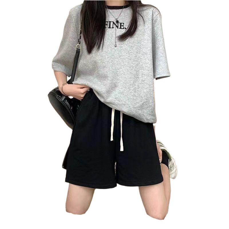 Women's High-Waisted A-line Casual Sports Shorts - Petite, Loose-Fit, Trendy Summer Style