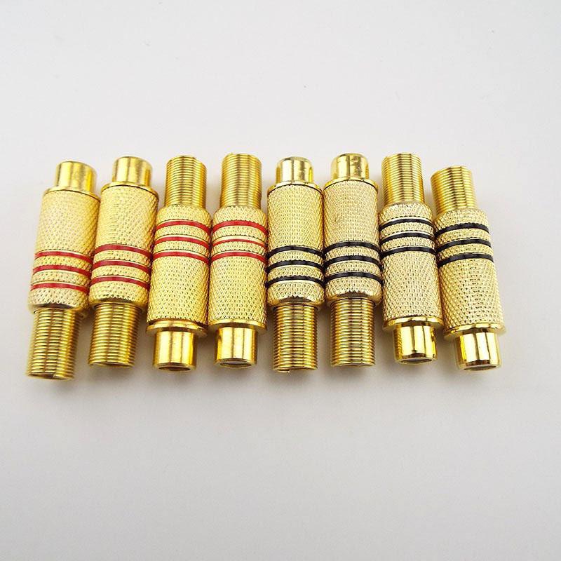 2PCS RCA Male Female Connector Socket Plug Adapter Solder Type for Audio Cable Video CCTV Camera