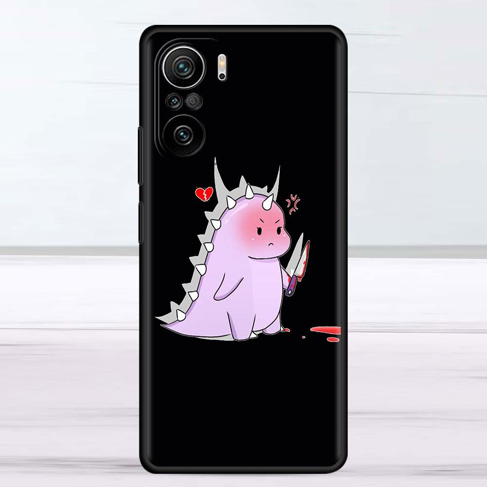 Case For Xiaomi Redmi Note 11 9S 10 9 8 7 9A 9C 9i K40 8T 10C 9T K50 Silicone Phone Shell Dinosaur Cartoon