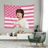 1 Stück SKZ Han Wandteppich Rosa US-Flagge Fingerherz-Druck Kpop Fan-Geschenk und Feierkunst