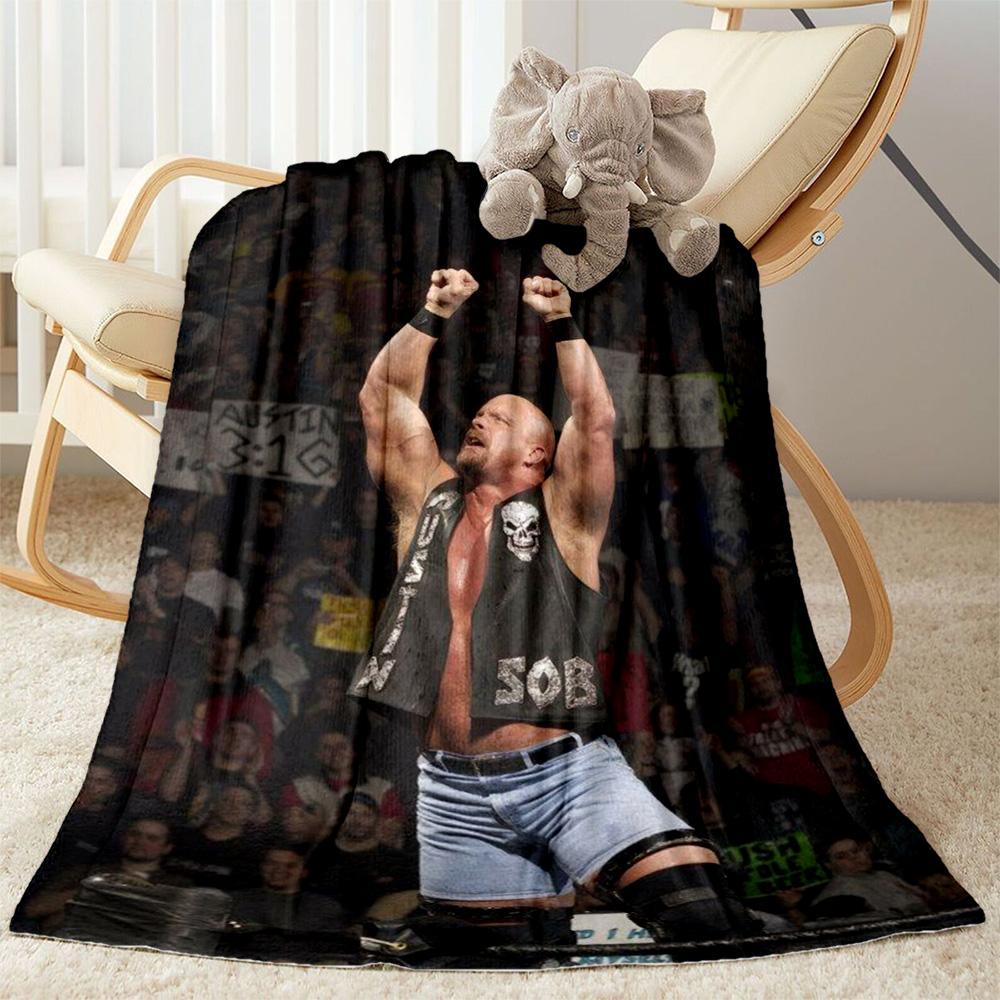 Stone Cold Steve Austin2 Blankets are suitable for living rooms,making them an ideal choice for outdoor travel and gifts.