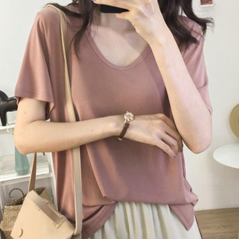 GMXIA Women's Fashion Casual Short Sleeve O-Neck T-Shirt and Top