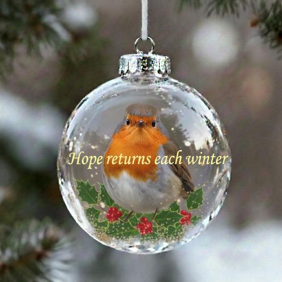 Christmas Ornament Christmas Tree Bird Spherical Decorative Pendant Snowflake Ornament Holiday Tree Decoration