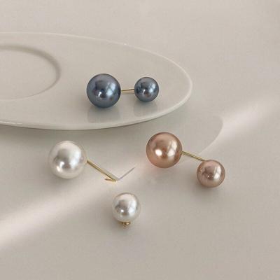 Anti-Glare Pearl Buckle Pin Brooch for Neckline Cardigan Waist Artifact Safety Pin Fixed Clothes Decoration Waist Buckle AVE