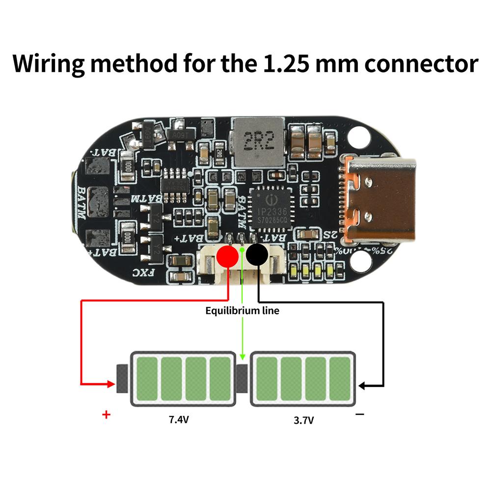 IP2336 2S Lithium Battery Module Type C Bidirectional PD Fast Charge Adjustable Charging Parameter 3A Output With 2S Balance
