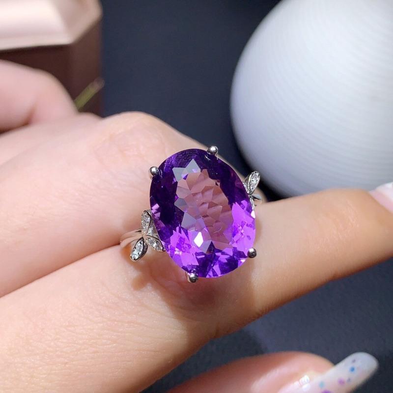  Bella Box Temperament Simple Oval Ανοιγόμενα Δαχτυλίδια για Γυναικείες Ζιργκόν Αρραβωνιαστικού πάρτι Fine Jewelry Δώρο