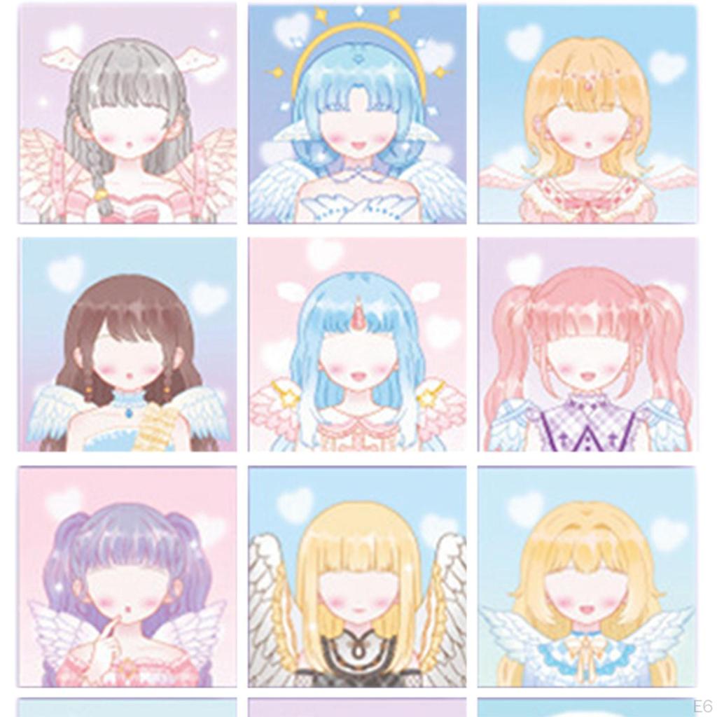 12 Count Princess Face Sticker Craft for Kids Birthday Activities