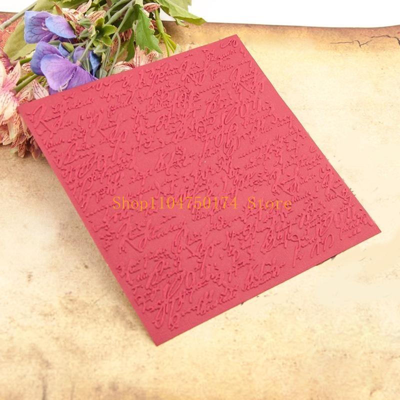 Embossing Folder Handwritten Words Background Embossing Template for DIY Greeting Card Scrapbooking Embellishments Top Sale