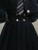 Women's Spring/Autumn American College Style Three-Piece Set: Short Blazer, High-Waisted Slimming Pleated Skirt