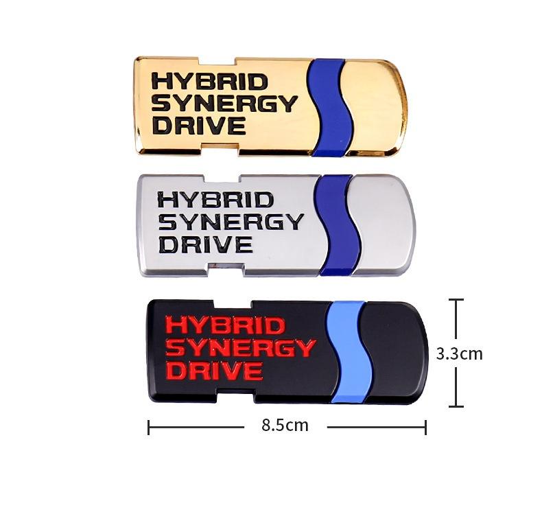 3D Metal Styling Hybrid Synergy Drive Car Sticker Emblem Auto Badge Decal For Toyota Prius Camry Crown Auris Rav4 Accessories VE4