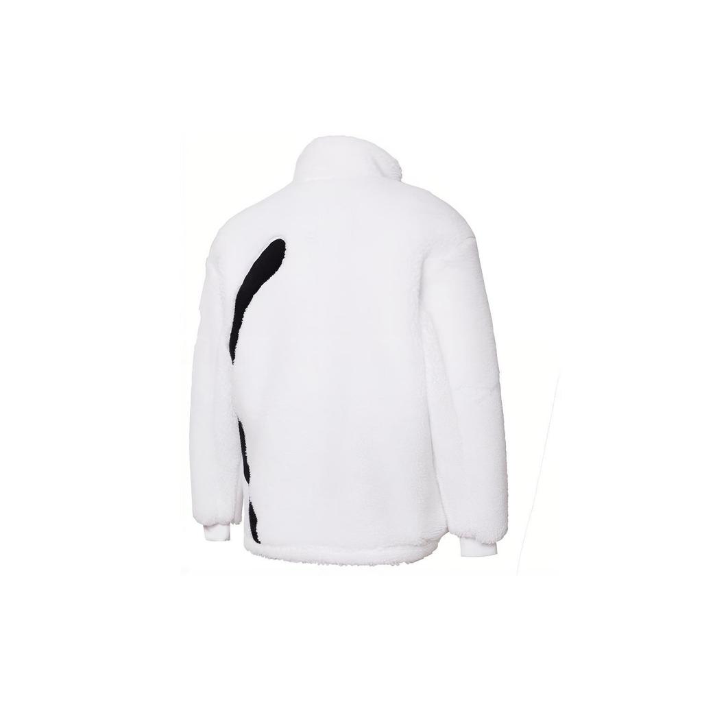 Puma Sherpa Contrasting Colors Large Logo Lamb's Wool Stay Warm Jacket White Men's 848418-02