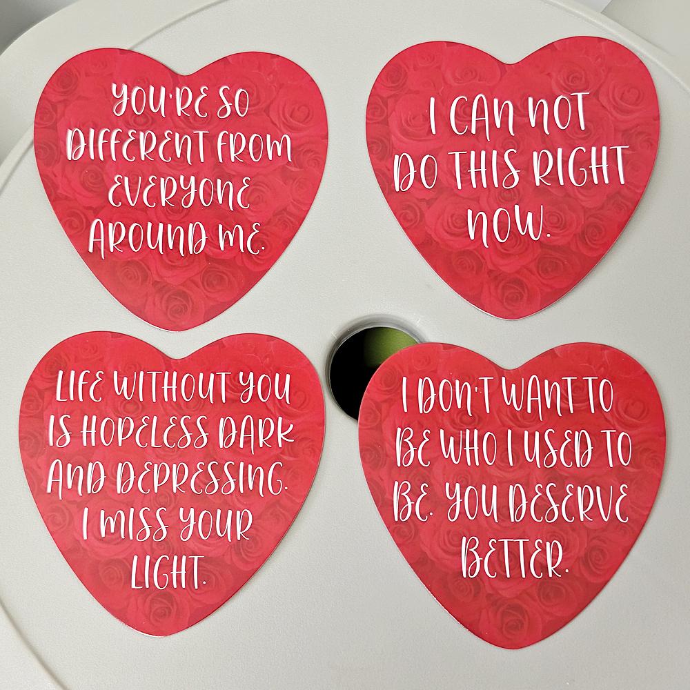 8.5*8.5cm Heart-shaped Oracle Cards for Lovers 79 Pcs Cards Lover's Oracle Deck